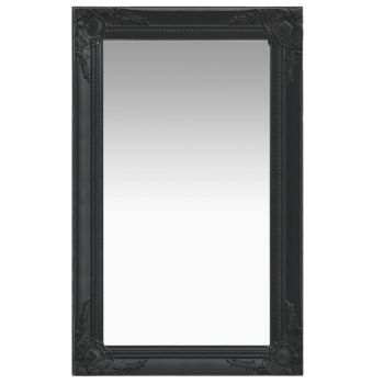 Oglindă de perete in stil baroc negru 50 x 80 cm