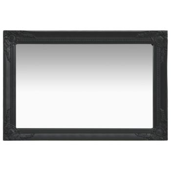 Oglindă de perete in stil baroc negru 60 x 40 cm