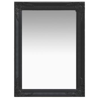 Oglindă de perete in stil baroc negru 60 x 80 cm