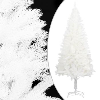 Pom de Crăciun artificial ace cu aspect natural alb 180 cm