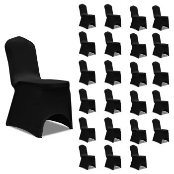 Huse de scaun elastice 24 buc. negru