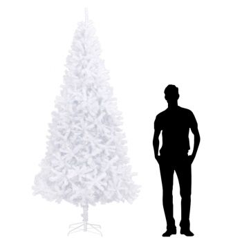 Brad de Crăciun artificial alb 300 cm