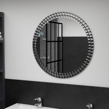 Oglindă de perete argintiu 70 cm sticlă securizată