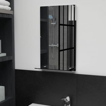 Oglindă de perete cu raft 30 x 50 cm sticlă securizată ieftina