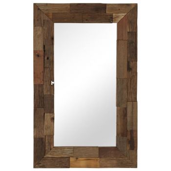 Oglindă 50 x 80 cm lemn masiv reciclat