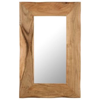 Oglindă cosmetică 50 x 80 cm lemn masiv de acacia