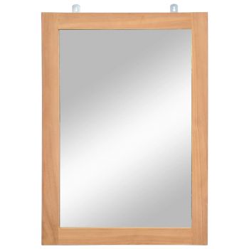 Oglindă de perete 50 x 70 cm lemn masiv de tec