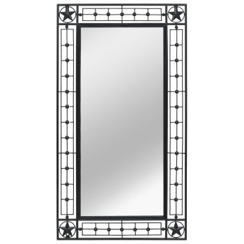 Oglindă de perete dreptunghiulară negru 60 x 110 cm