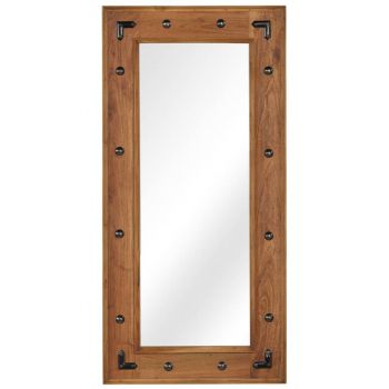 Oglindă lemn masiv de salcâm 50 x 110 cm