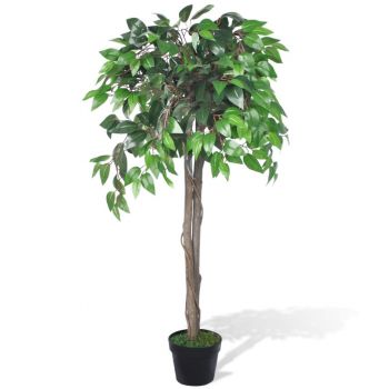 Ficus artificial cu aspect natural și ghiveci 110 cm