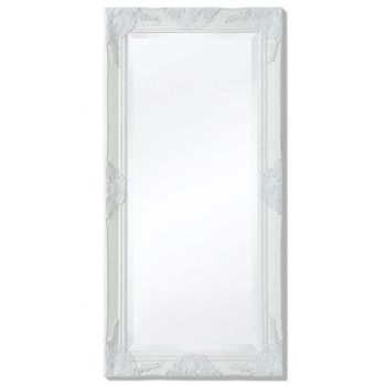 Oglindă verticală in stil baroc 100 x 50 cm alb