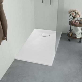 Cădiță de duș alb 80 x 80 cm SMC