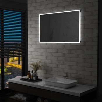 Oglindă cu LED de perete de baie cu senzor tactil 100 x 60 cm