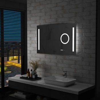 Oglindă cu LED de perete de baie cu senzor tactil 100x60 cm