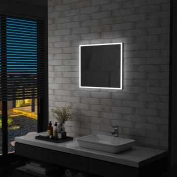 Oglindă cu LED de perete pentru baie 60 x 50 cm