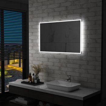 Oglindă cu LED pentru perete de baie 100 x 60 cm