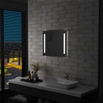 Oglindă de perete de baie cu LED 60 x 50 cm