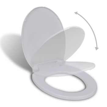 Capac WC cu inchidere silențioasă alb oval