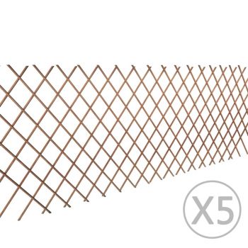 Gard cu zăbrele 5 buc.180 x 90 cm salcie