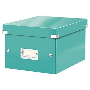 Cutie de depozitare verde/turcoaz din carton cu capac 22x28x16 cm Click&Store – Leitz