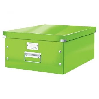 Cutie de depozitare verde din carton cu capac 37x48x20 cm Click&Store – Leitz