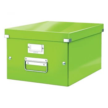 Cutie de depozitare verde din carton cu capac 28x37x20 cm Click&Store – Leitz