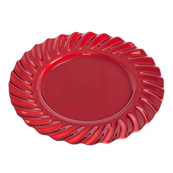 Farfurie roșie de servire Casa Selección, ø 33 cm