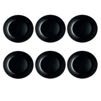 Set 6 farfurii pentru servire din opal 20x4 cm, negru