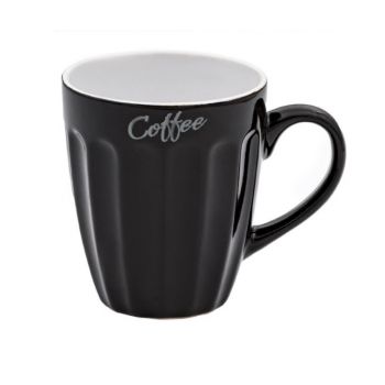 Cana Coffee din ceramica, Negru, 250 ml