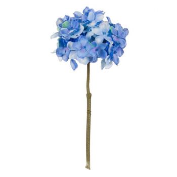 Fir hortensie decorativ artificial,plastic,albastru,24 cm