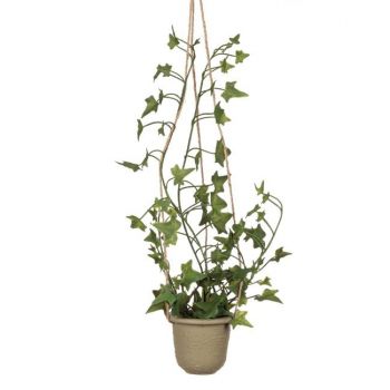 Ghiveci de agatat cu plante de iedera,plastic,48 cm