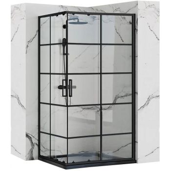 Cabină de duș Rea Concept 80x100 cm negru mat
