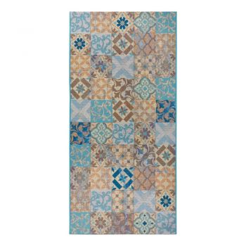 Covor albastru de tip traversă 75x150 cm Cappuccino Mosaik – Hanse Home