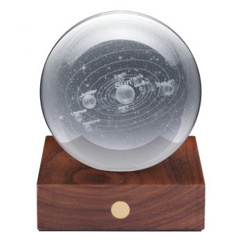 Veioză maro cu luminozitate reglabilă cu abajur din sticlă (înălțime 12 cm) Amber – Gingko