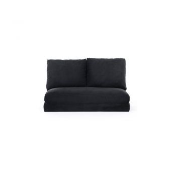 Canapea neagră extensibilă 120 cm Taida – Balcab Home