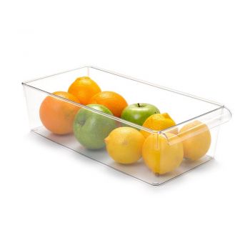Cutie depozitare alimente in frigider, transparenta, 20x32.5x7 cm, Happymax