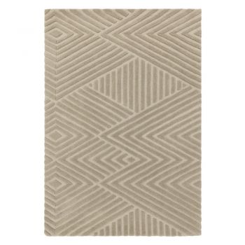 Covor maro deschis din lână 200x290 cm Hague – Asiatic Carpets