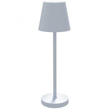 Lampă de masă HOMCOM din acril și metal cu 3 lumini albe 3600mAh, lampă de birou portabilă cu cablu inclus, Ø11,2x36,5 cm, de culoare gri