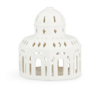 Sfeșnic de Crăciun din ceramică Kähler Design Lighthouse, ø 12 cm, alb