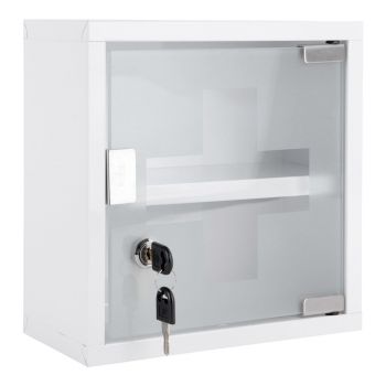 Dulap de baie alb suspendat din metal 12x25 cm – PT LIVING ieftin