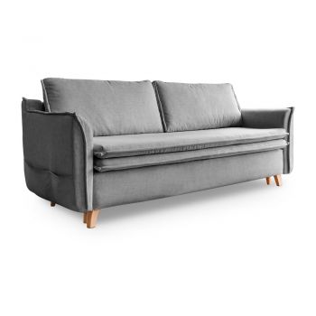 Canapea gri extensibilă 225 cm Charming Charlie – Miuform
