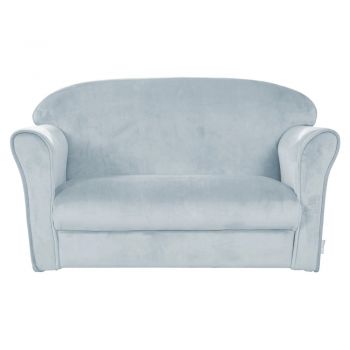 Canapea pentru copii albastru-deschis cu tapițerie din catifea 78 cm Lil Sofa – Roba