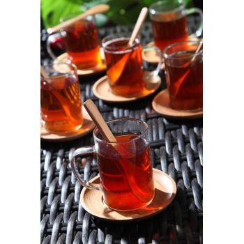Set pentru ceai, Rowe, 196RWE6109, Sticla borosilicata, Rezistenta la caldura si flacara, Multicolor