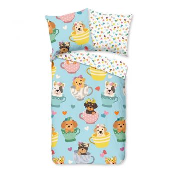 Lenjerie de pat pentru copii din bumbac pentru pătuț 100x135 cm Dogs – Bonami Selection