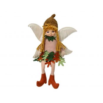 Decoratiune Girl Fairy, Decoris, 24x7x41 cm, poliester, multicolor