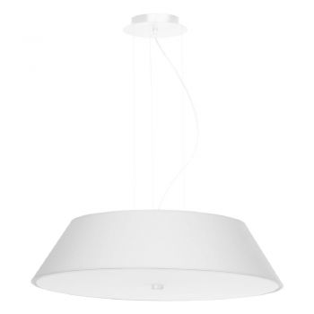 Lustră albă cu abajur din sticlă ø 60 cm Hektor - Nice Lamps