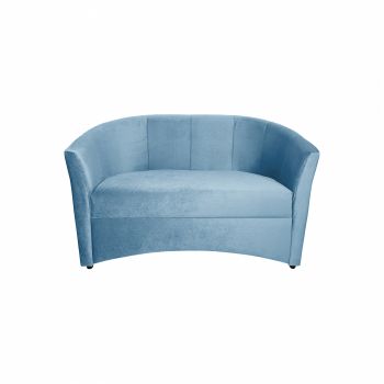 Canapea CAFENEA fixa, 2 locuri, albastru deschis, 145x60x80 cm ieftina