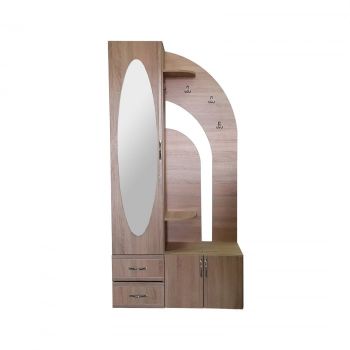 Cuier THOMAS, cu oglinda, rafturi, si sertare, sonoma, 200x32x100 cm