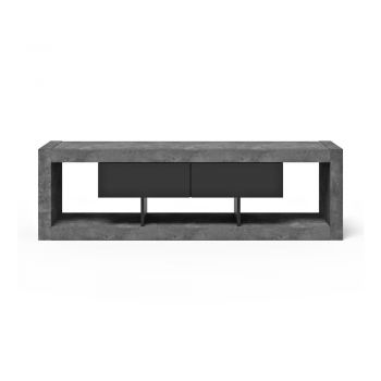 Comodă TV negru-gri cu aspect de beton 175x52 cm Nara – TemaHome