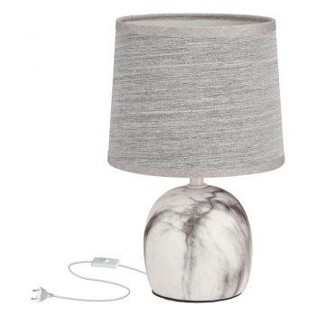 Veioză gri deschis cu abajur textil (înălțime 25 cm) Adelina – Candellux Lighting